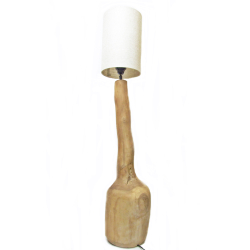 Lampa Rzeźba w kształcie Butli Drewno Teak Podłogowa 115cm